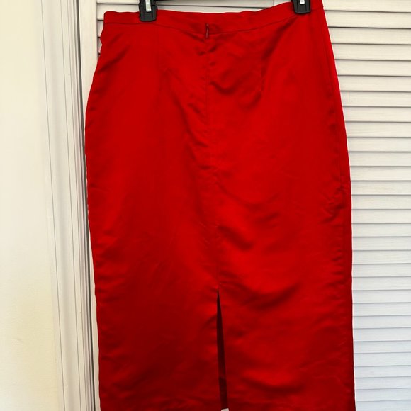 Damaris Bailey Rosso Skirt Red Satin - Picture 3 of 5